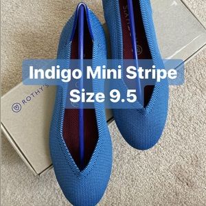 Rothy’s Indigo Mini Stripe Flats